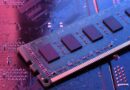 RAM memory stick module exposed and sitting on a circuit board