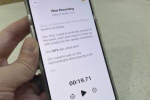 Apple Notes voice memo