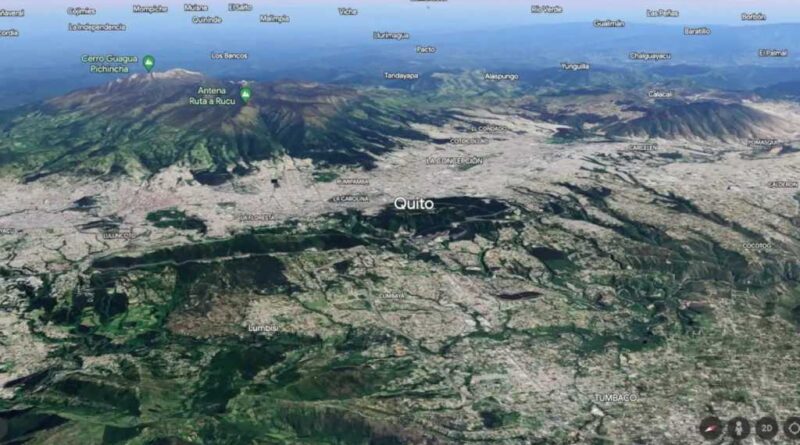 Google Earth 3D terrain screenshot Quito