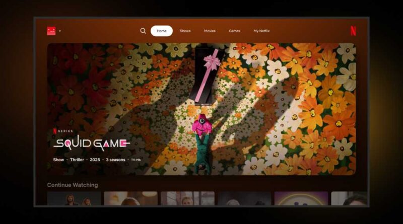 Netflix home screen