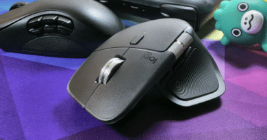 Logitech MX Master 4 with other mice and controllers (and Godzilla)