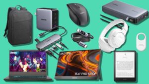 Collage of tech products