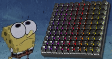 Keychron macro pad spongebob meme