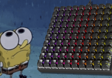 Keychron macro pad spongebob meme
