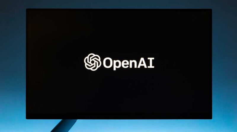 OpenAI logo on a computer monitor