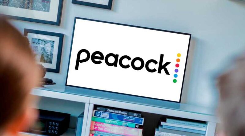 Peacock logo on a TV screen