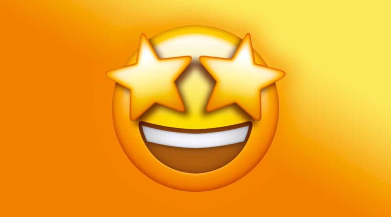 Apple starry eyes emoji