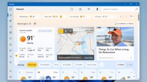 Windows 11 MSN Weather app screenshot