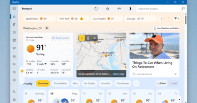 Windows 11 MSN Weather app screenshot