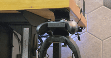 Michael's headset and controller holder