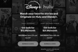 Disney and Hulu sign-up page