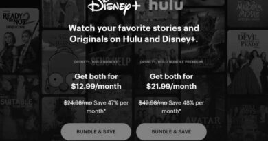 Disney and Hulu sign-up page
