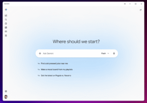 Google Gemini app for Windows signed in