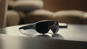 Meta VR Glasses on a table, notably without any controllers or games