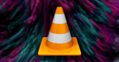 VLC app icon on abstract background