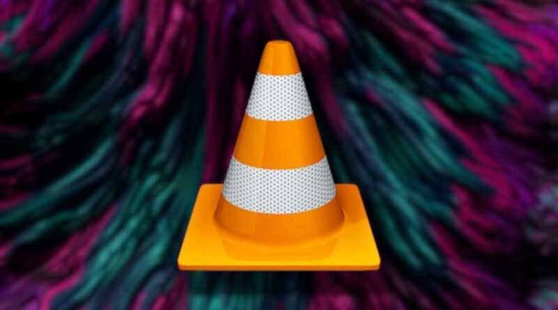 VLC app icon on abstract background