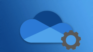 Microsoft OneDrive logo with gear