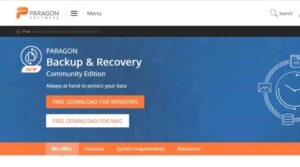 Paragon Backup & Recovery Community Edition