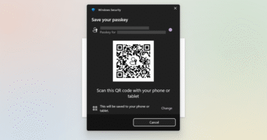 Creating a passkey for Microsoft account - via phone QR code
