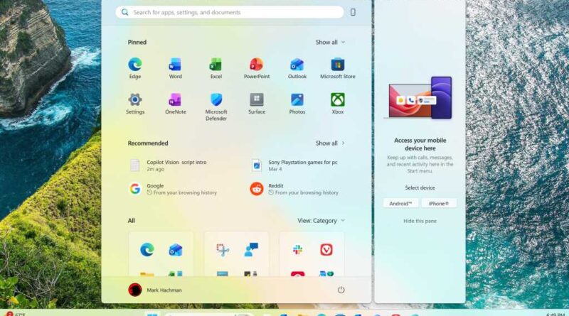 Windows 11 Start and Taskbar