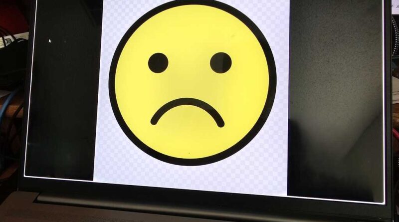 Frowny face laptop