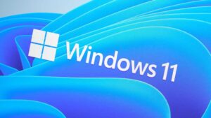 Windows 11 logo skewed captured from laptop screen