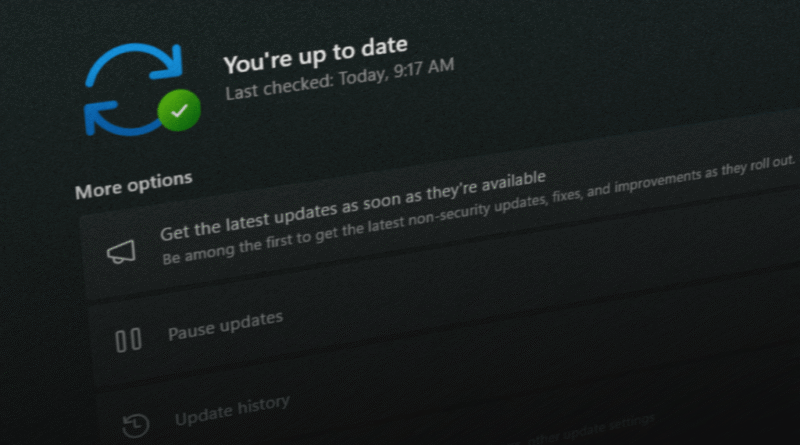 Windows Update screenshot