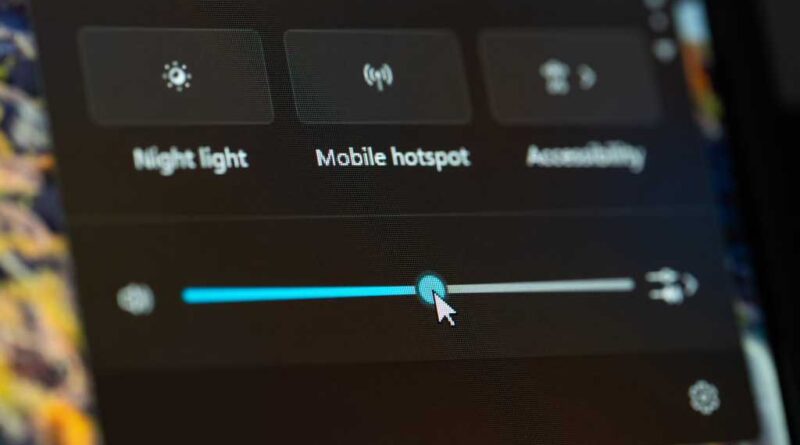 Windows 11 settings shortcut volume slider mobile hotspot