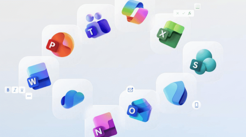 Microsoft 365 app icons Oct. 2025